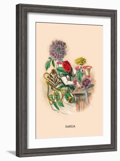 Dahlia-J.J. Grandville-Framed Art Print