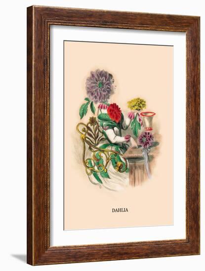 Dahlia-J.J. Grandville-Framed Art Print