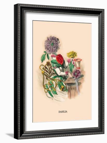 Dahlia-J.J. Grandville-Framed Art Print