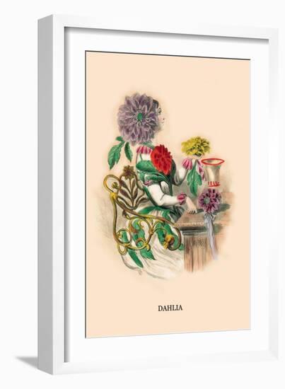 Dahlia-J.J. Grandville-Framed Art Print