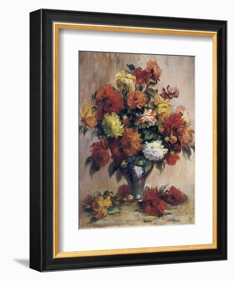 Dahlias, 1841-1919-Pierre-Auguste Renoir-Framed Giclee Print