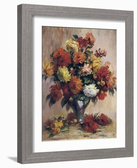 Dahlias, 1841-1919-Pierre-Auguste Renoir-Framed Giclee Print