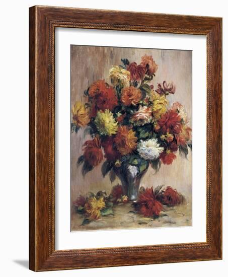 Dahlias, 1841-1919-Pierre-Auguste Renoir-Framed Giclee Print