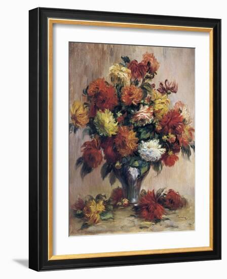 Dahlias, 1841-1919-Pierre-Auguste Renoir-Framed Giclee Print