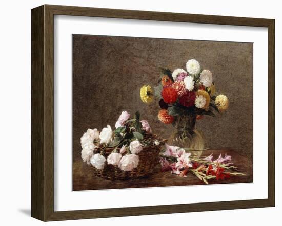 Dahlias, 1896-Henri Fantin-Latour-Framed Giclee Print