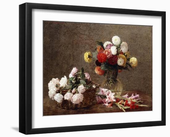 Dahlias, 1896-Henri Fantin-Latour-Framed Giclee Print