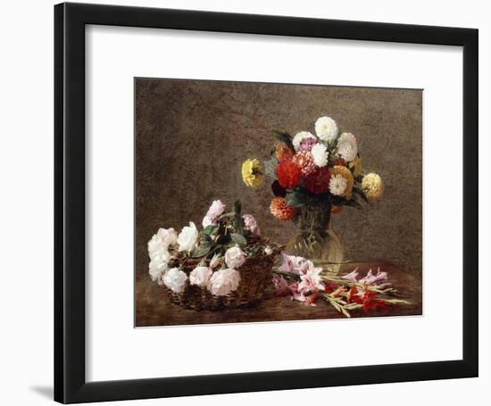 Dahlias, 1896-Henri Fantin-Latour-Framed Giclee Print