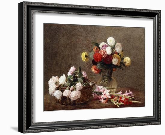 Dahlias, 1896-Henri Fantin-Latour-Framed Giclee Print