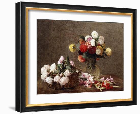 Dahlias, 1896-Henri Fantin-Latour-Framed Giclee Print