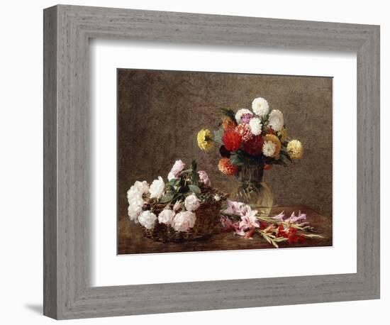 Dahlias, 1896-Henri Fantin-Latour-Framed Giclee Print