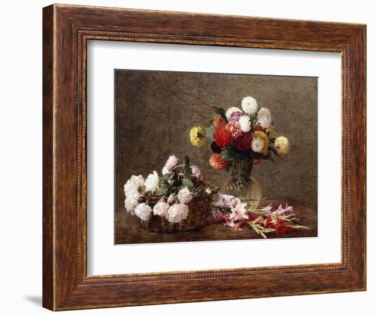 Dahlias, 1896-Henri Fantin-Latour-Framed Giclee Print