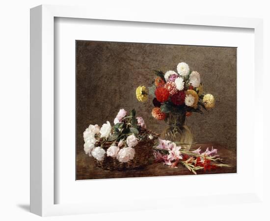 Dahlias, 1896-Henri Fantin-Latour-Framed Giclee Print