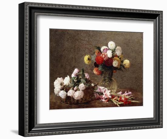 Dahlias, 1896-Henri Fantin-Latour-Framed Giclee Print