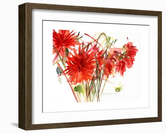 Dahlias, 2002-Claudia Hutchins-Puechavy-Framed Giclee Print