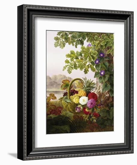 Dahlias, Asters, and Morning Glory-Johan Laurentz Jensen-Framed Giclee Print