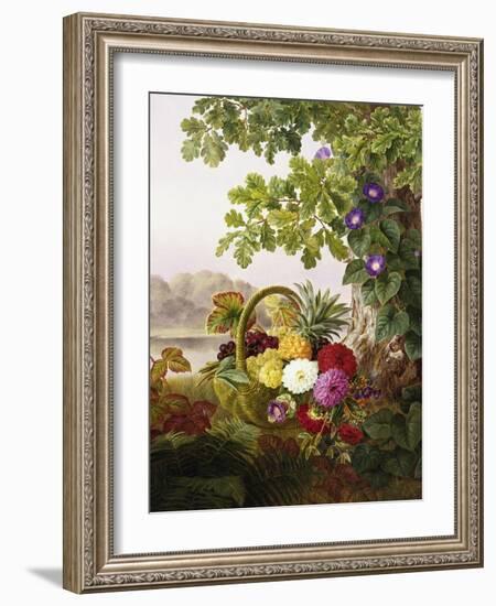 Dahlias, Asters, and Morning Glory-Johan Laurentz Jensen-Framed Giclee Print