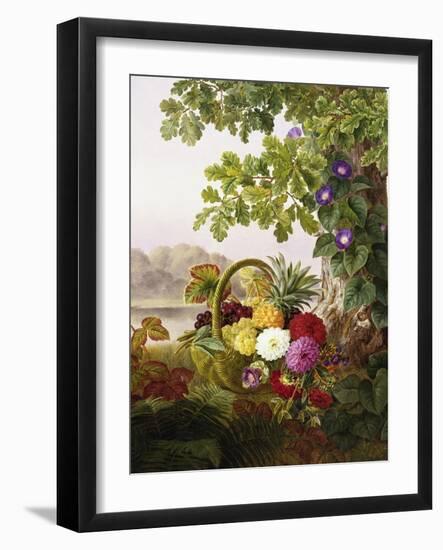 Dahlias, Asters, and Morning Glory-Johan Laurentz Jensen-Framed Giclee Print