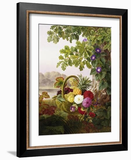 Dahlias, Asters, and Morning Glory-Johan Laurentz Jensen-Framed Giclee Print