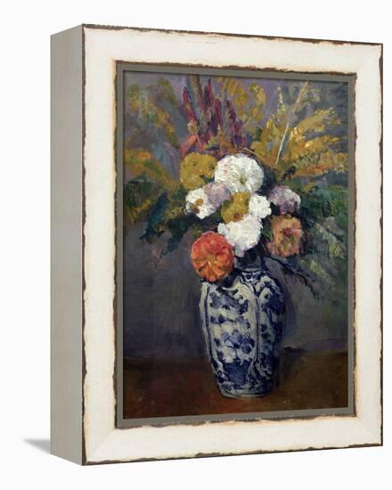 Dahlias, circa 1873-Paul Cézanne-Framed Premier Image Canvas