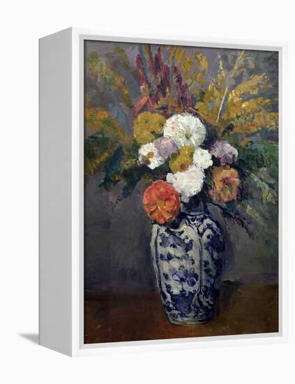 Dahlias, circa 1873-Paul Cézanne-Framed Premier Image Canvas