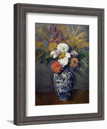 Dahlias, circa 1873-Paul Cézanne-Framed Giclee Print