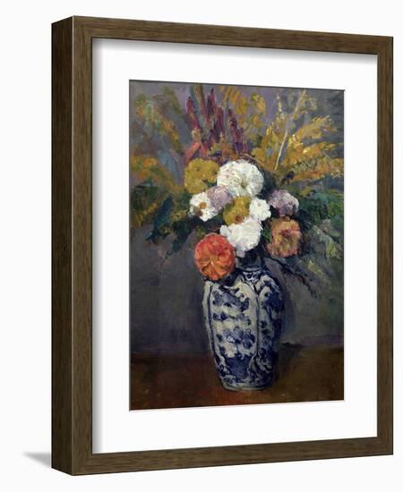 Dahlias, circa 1873-Paul Cézanne-Framed Giclee Print