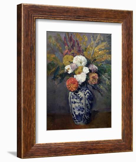 Dahlias, circa 1873-Paul Cézanne-Framed Giclee Print