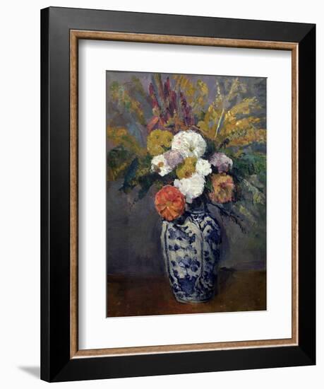 Dahlias, circa 1873-Paul Cézanne-Framed Giclee Print