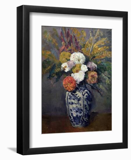 Dahlias, circa 1873-Paul Cézanne-Framed Giclee Print