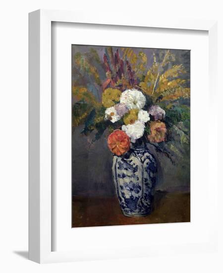 Dahlias, circa 1873-Paul Cézanne-Framed Giclee Print