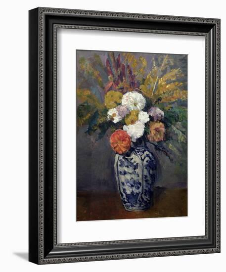 Dahlias, circa 1873-Paul Cézanne-Framed Giclee Print