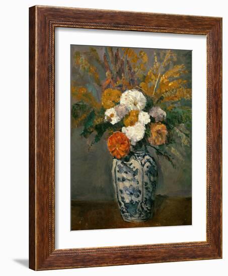 Dahlias, circa 1873-Paul Cézanne-Framed Giclee Print