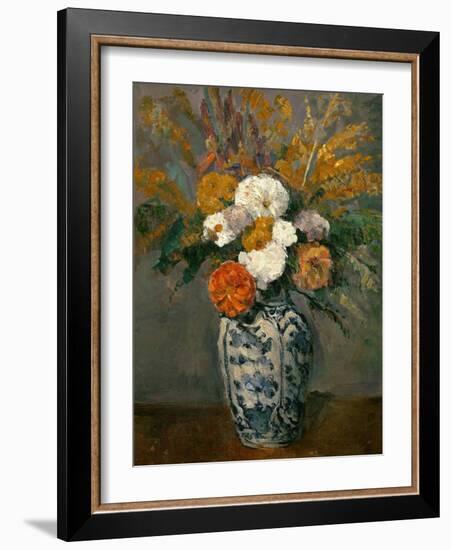 Dahlias, circa 1873-Paul Cézanne-Framed Giclee Print