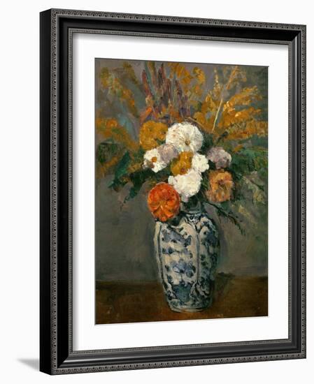 Dahlias, circa 1873-Paul Cézanne-Framed Giclee Print