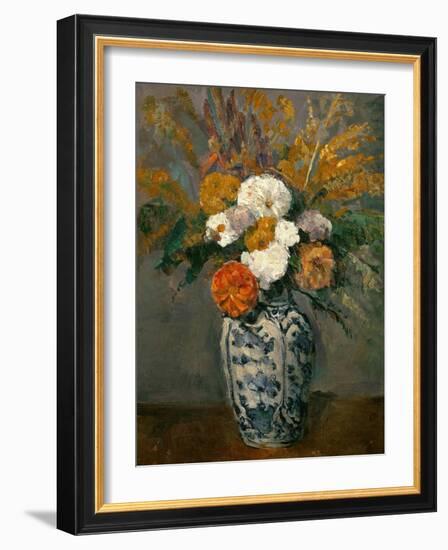 Dahlias, circa 1873-Paul Cézanne-Framed Giclee Print