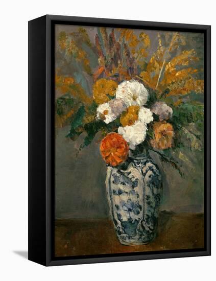 Dahlias, circa 1873-Paul Cézanne-Framed Premier Image Canvas