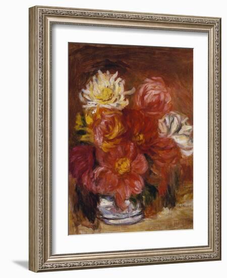 Dahlias; Les Dahlias-Pierre-Auguste Renoir-Framed Giclee Print