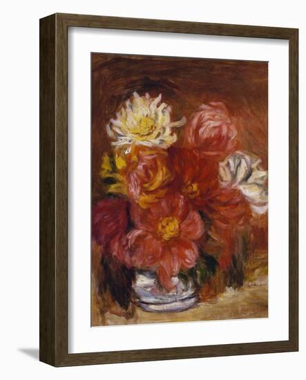Dahlias; Les Dahlias-Pierre-Auguste Renoir-Framed Giclee Print