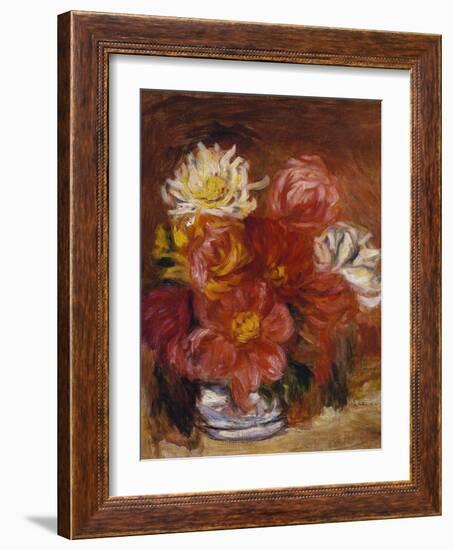 Dahlias; Les Dahlias-Pierre-Auguste Renoir-Framed Giclee Print