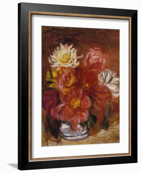 Dahlias; Les Dahlias-Pierre-Auguste Renoir-Framed Giclee Print