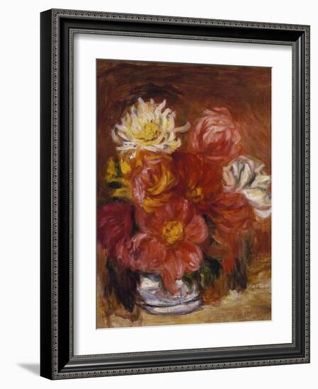 Dahlias; Les Dahlias-Pierre-Auguste Renoir-Framed Giclee Print