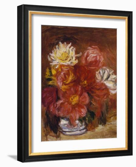 Dahlias; Les Dahlias-Pierre-Auguste Renoir-Framed Giclee Print