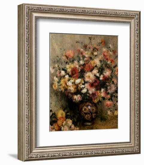 Dahlias-Pierre-Auguste Renoir-Framed Art Print