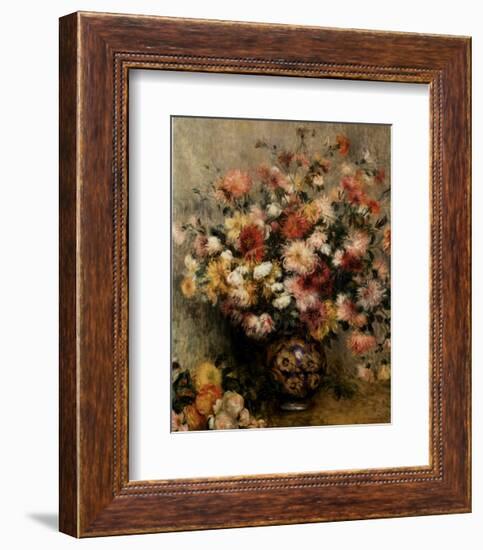 Dahlias-Pierre-Auguste Renoir-Framed Art Print