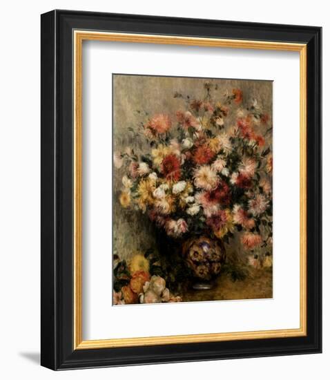 Dahlias-Pierre-Auguste Renoir-Framed Art Print