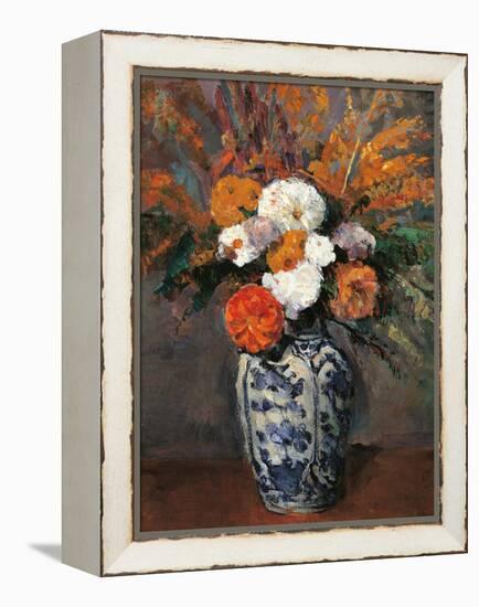 Dahlias-Paul Cézanne-Framed Premier Image Canvas