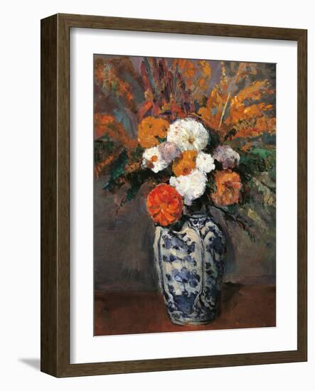 Dahlias-Paul Cézanne-Framed Giclee Print