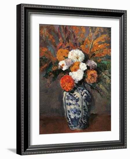 Dahlias-Paul Cézanne-Framed Giclee Print