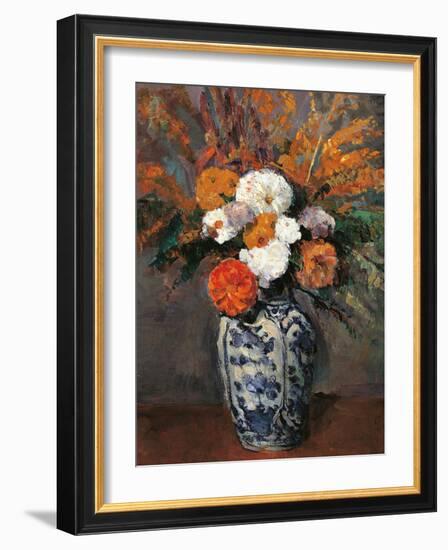 Dahlias-Paul Cézanne-Framed Giclee Print