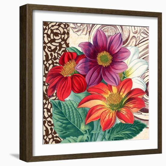 Dahlias-Piddix-Framed Art Print